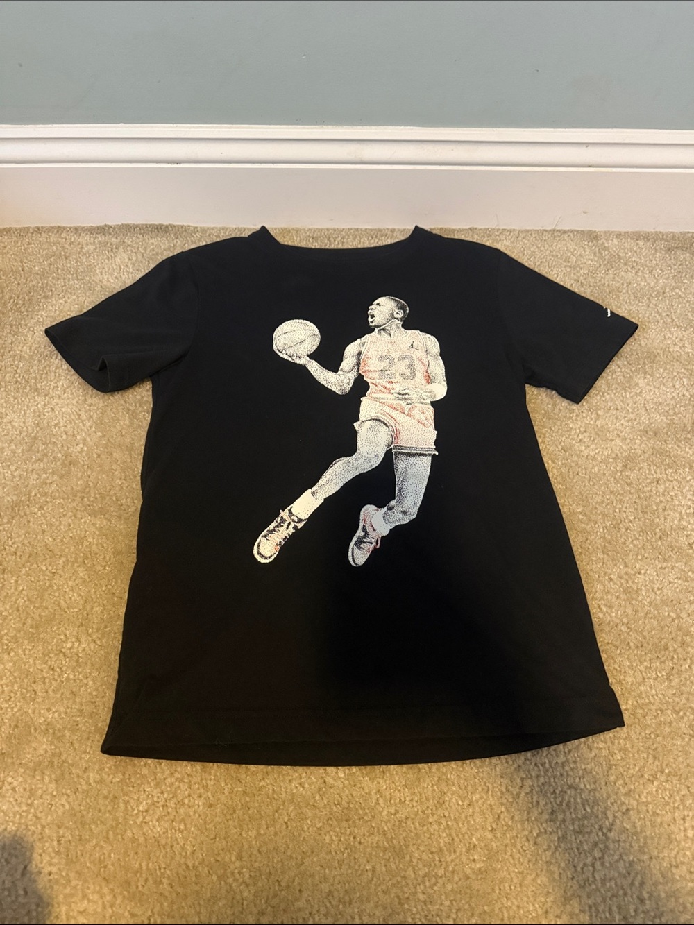 Jordan Black Short-Sleeve Tee with Jumpman Graphic